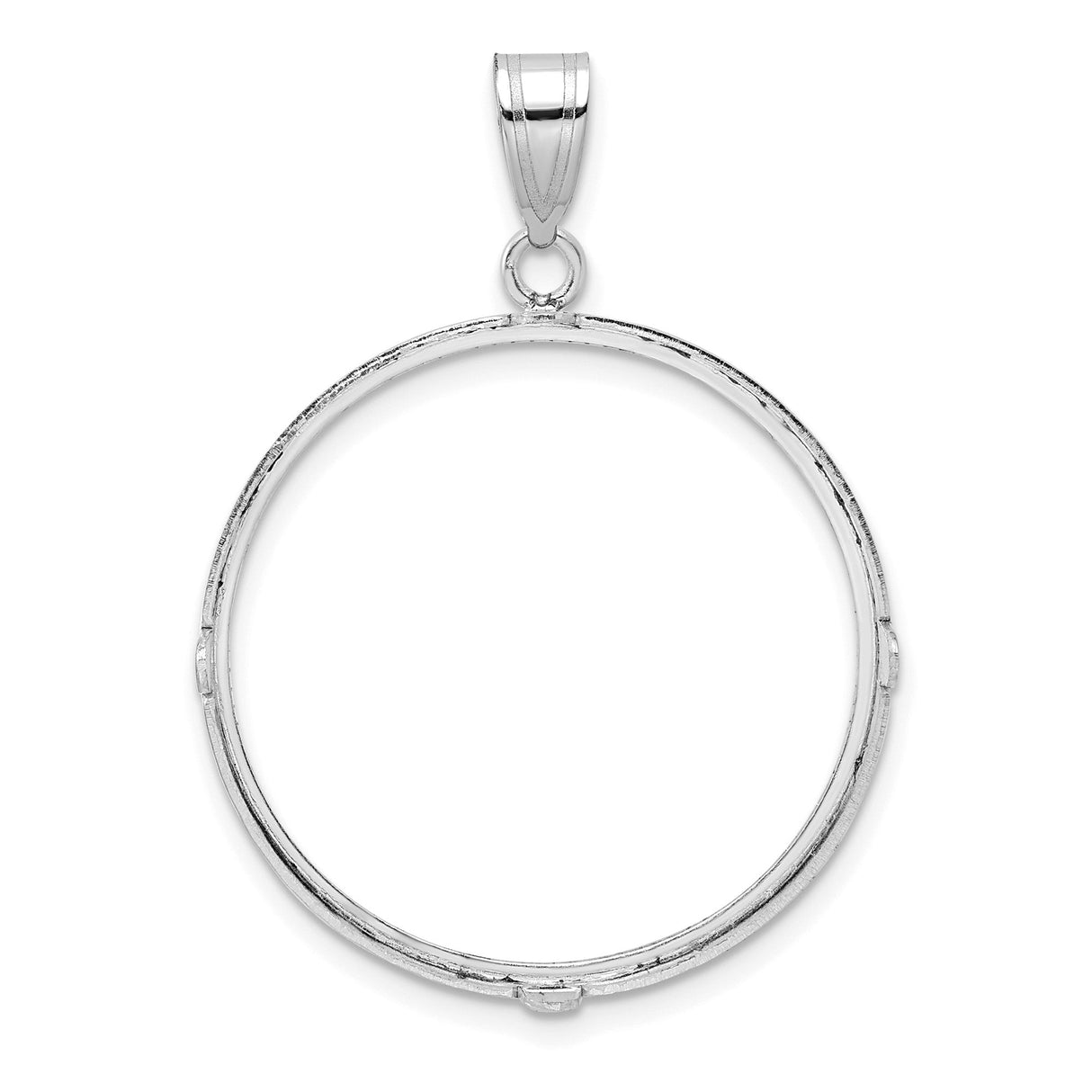 27 mm 14k White Gold coin bezel for 27 mm Coin — additional image