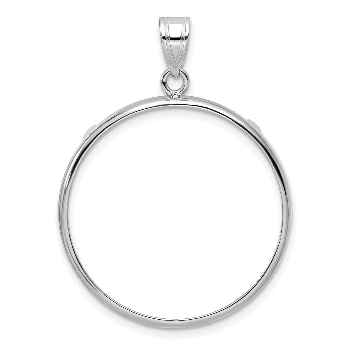 27 mm 14k White Gold coin bezel for 27 mm Coin