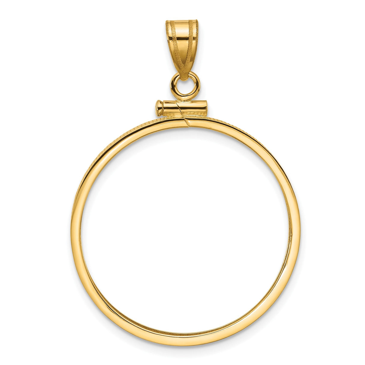 27 mm 14k Yellow Gold coin bezel for 27 mm Coin