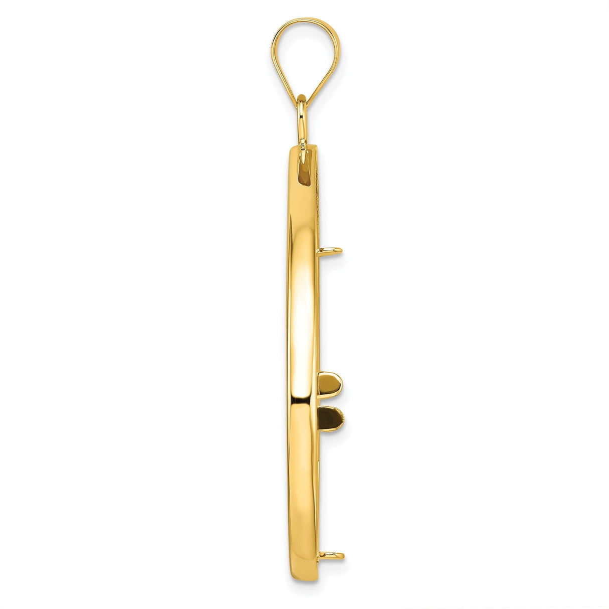 27 mm 14k Yellow Gold coin bezel for 27 mm Coin — alternate view