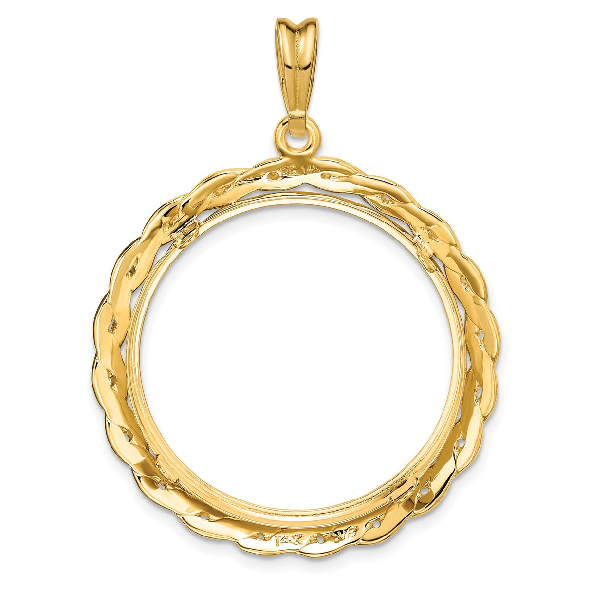 27 mm 14k Yellow Gold coin bezel for 27 mm Coin — additional image
