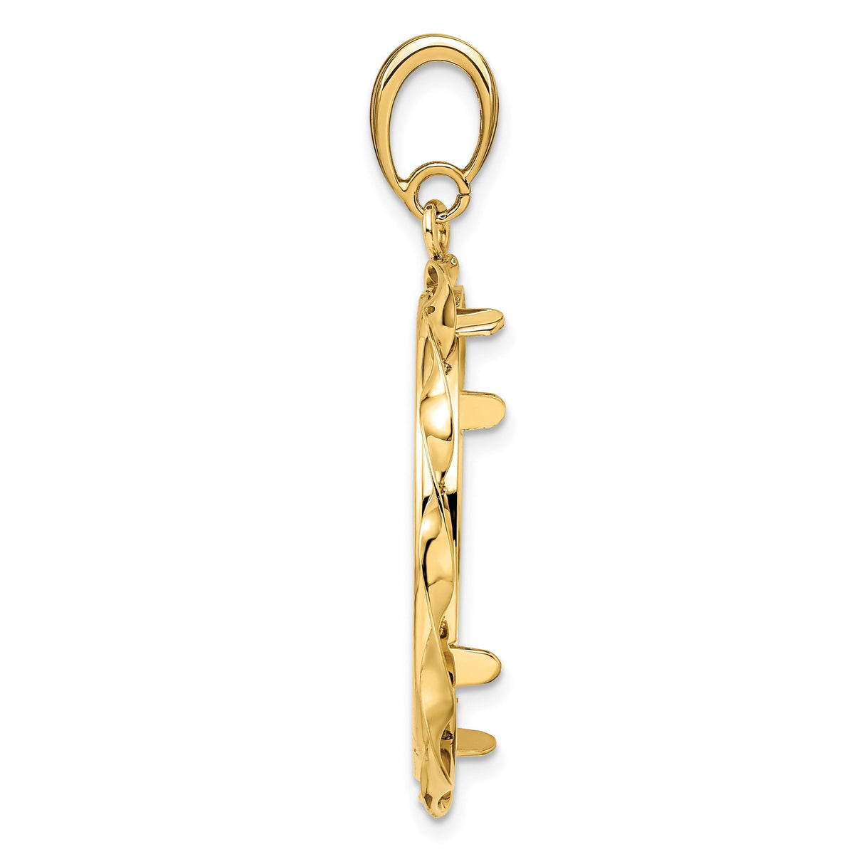 27 mm 14k Yellow Gold coin bezel for 27 mm Coin — alternate view