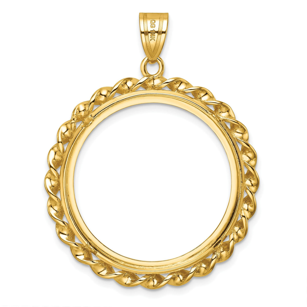 27 mm 14k Yellow Gold coin bezel for 27 mm Coin — additional image