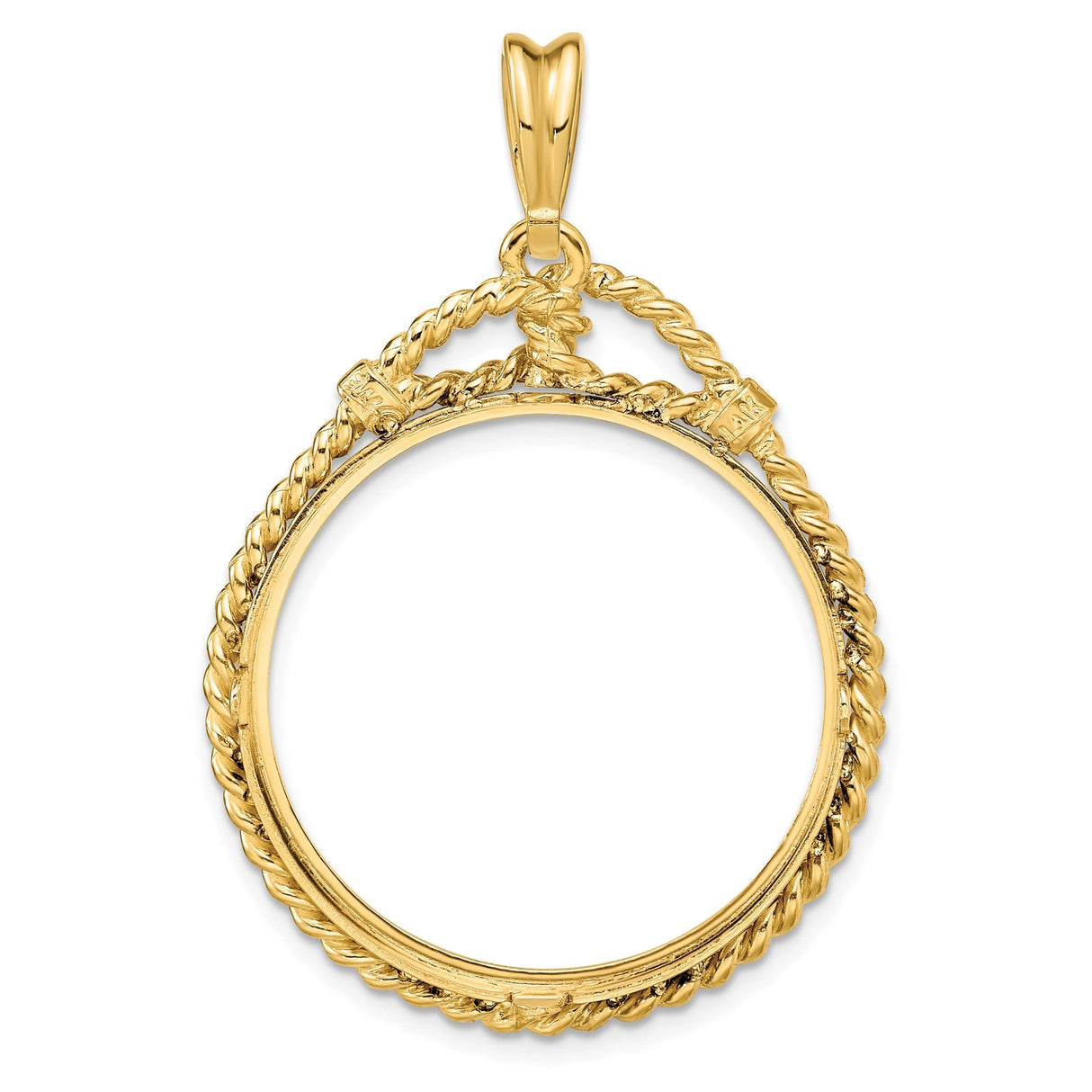 27 mm 14k Yellow Gold coin bezel for 27 mm Coin — additional image