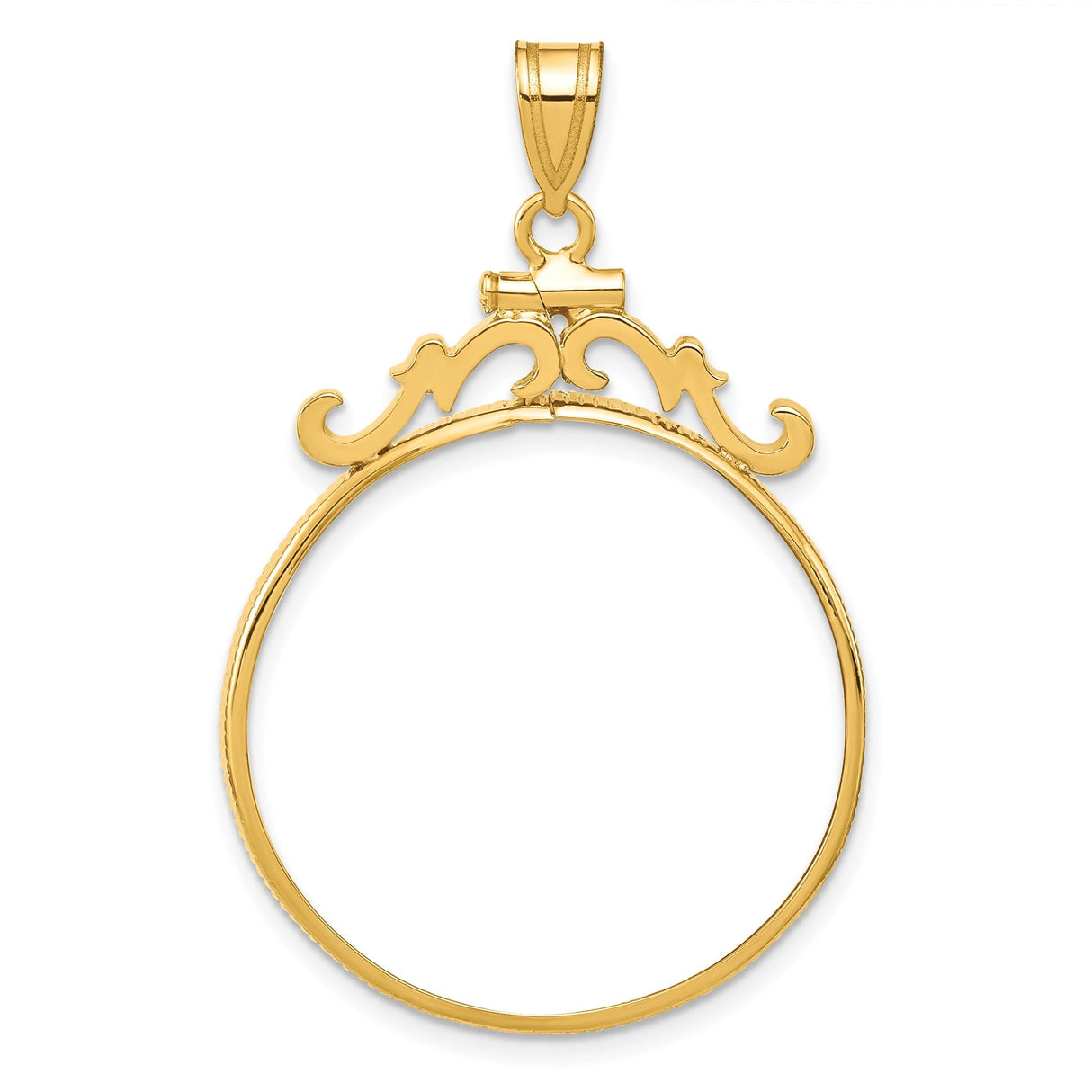 27 mm 14k Yellow Gold coin bezel for 27 mm Coin