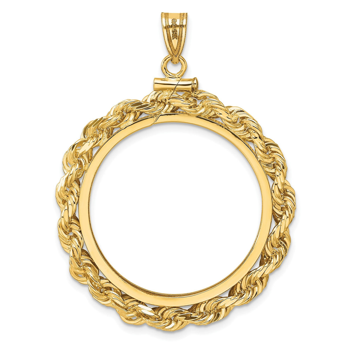 27 mm 14k Yellow Gold coin bezel for 27 mm Coin — additional image