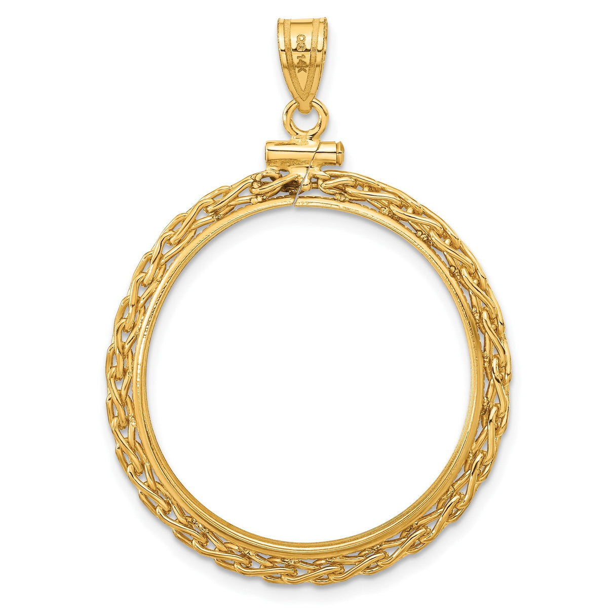 27 mm 14k Yellow Gold coin bezel for 27 mm Coin — additional image