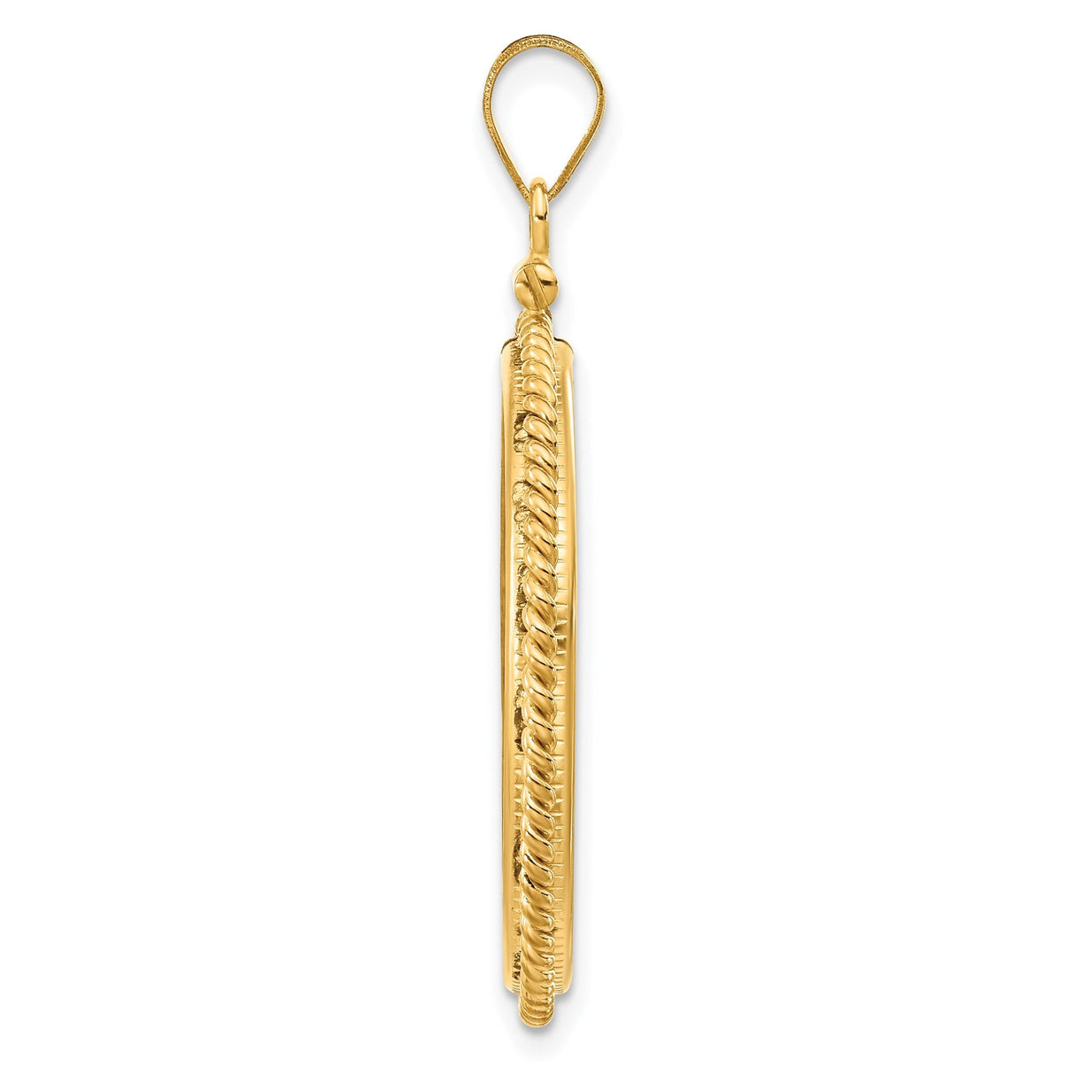 28 mm 14k Yellow Gold coin bezel for 27.5 mm Coin — alternate view