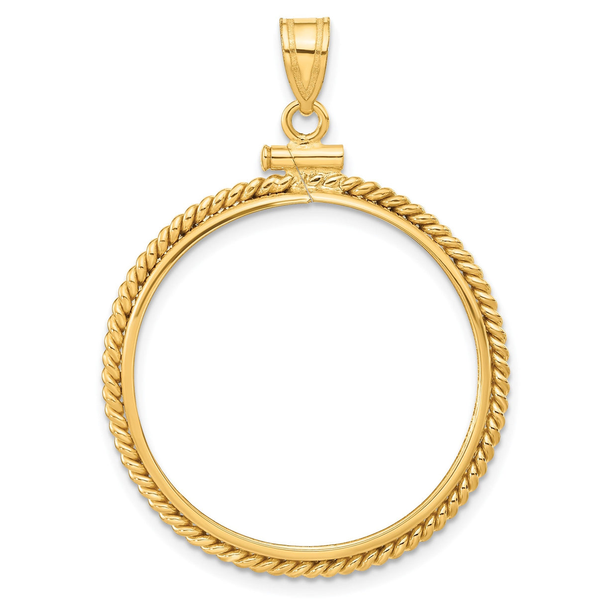 28 mm 14k Yellow Gold coin bezel for 27.5 mm Coin