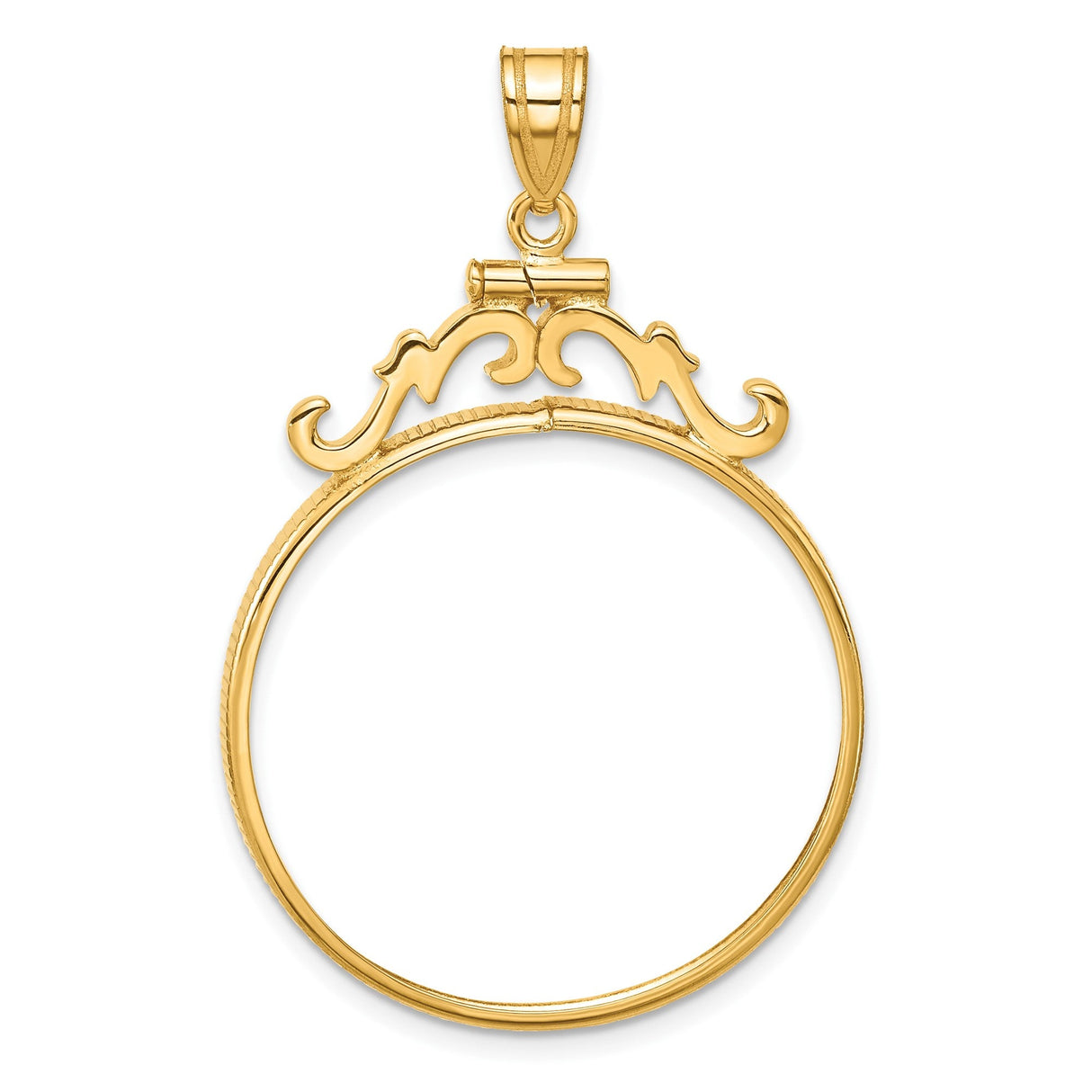 28 mm 14k Yellow Gold coin bezel for 27.5 mm Coin
