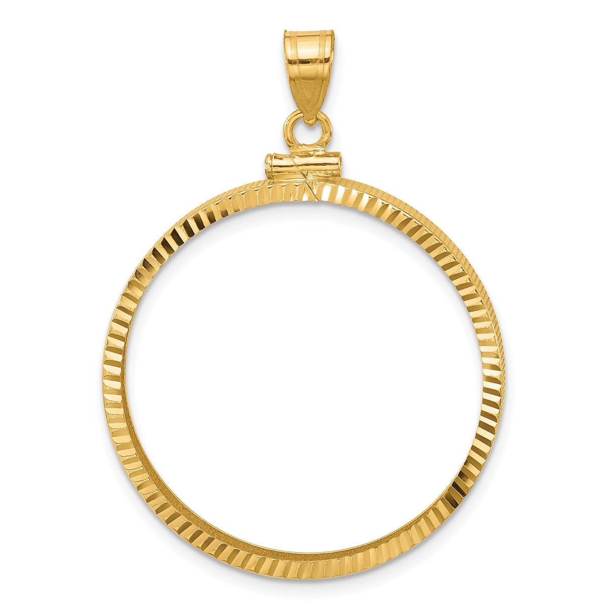 30 mm 14k Yellow Gold coin bezel for 30 mm Coin