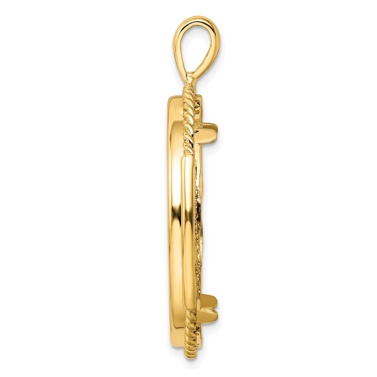30 mm 14k Yellow Gold coin bezel for 30 mm Coin — alternate view