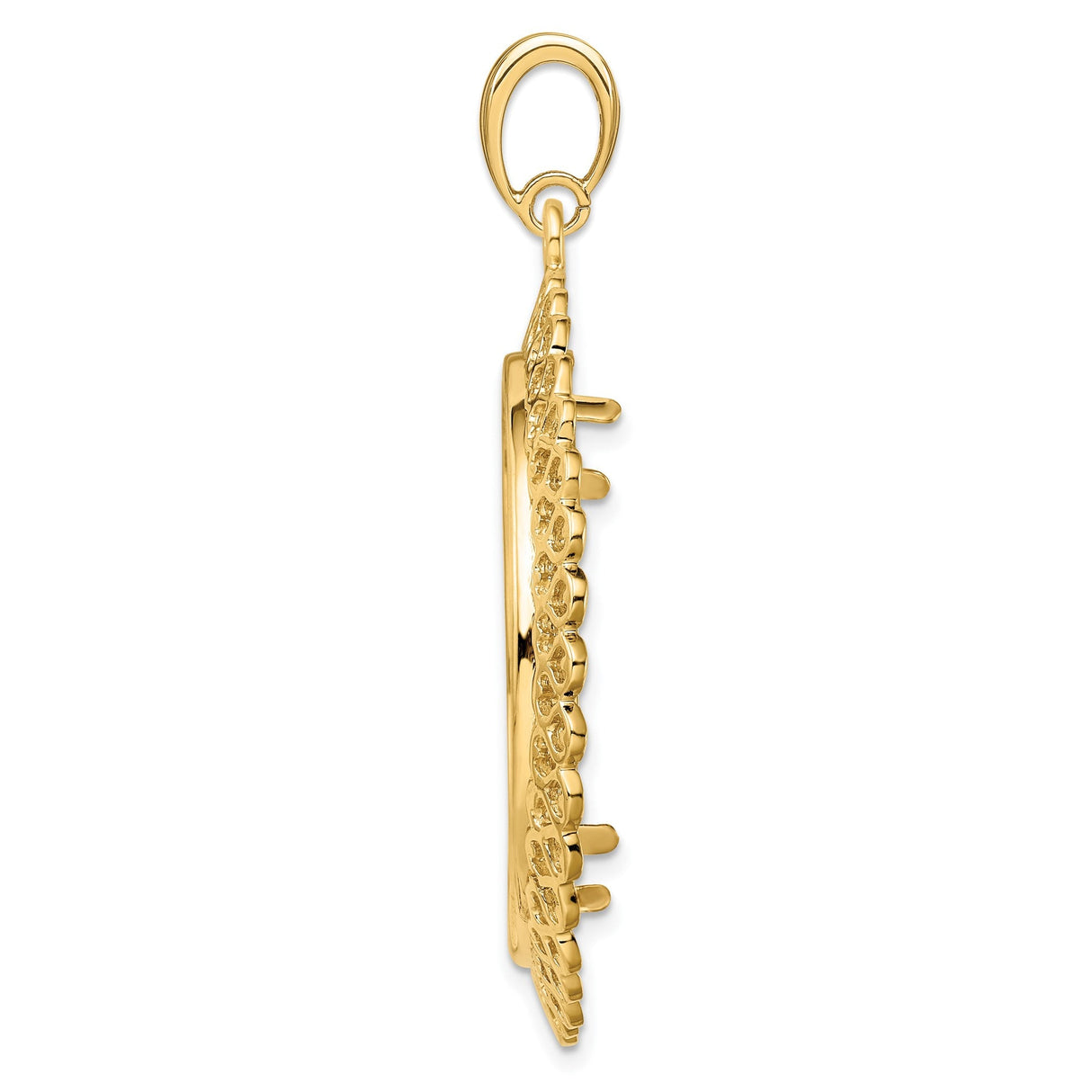 30 mm 14k Yellow Gold coin bezel for 30 mm Coin — alternate view