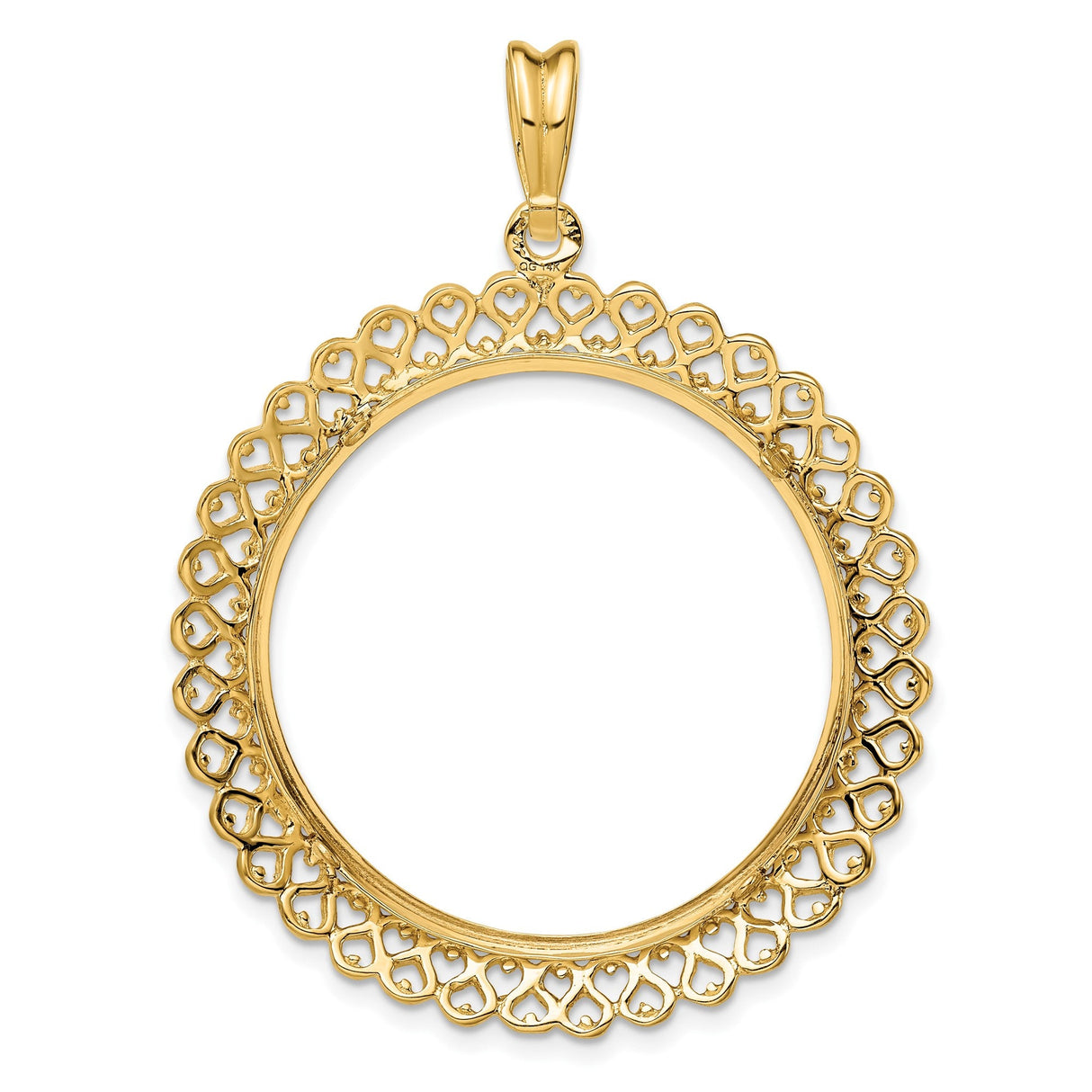 30 mm 14k Yellow Gold coin bezel for 30 mm Coin — additional image