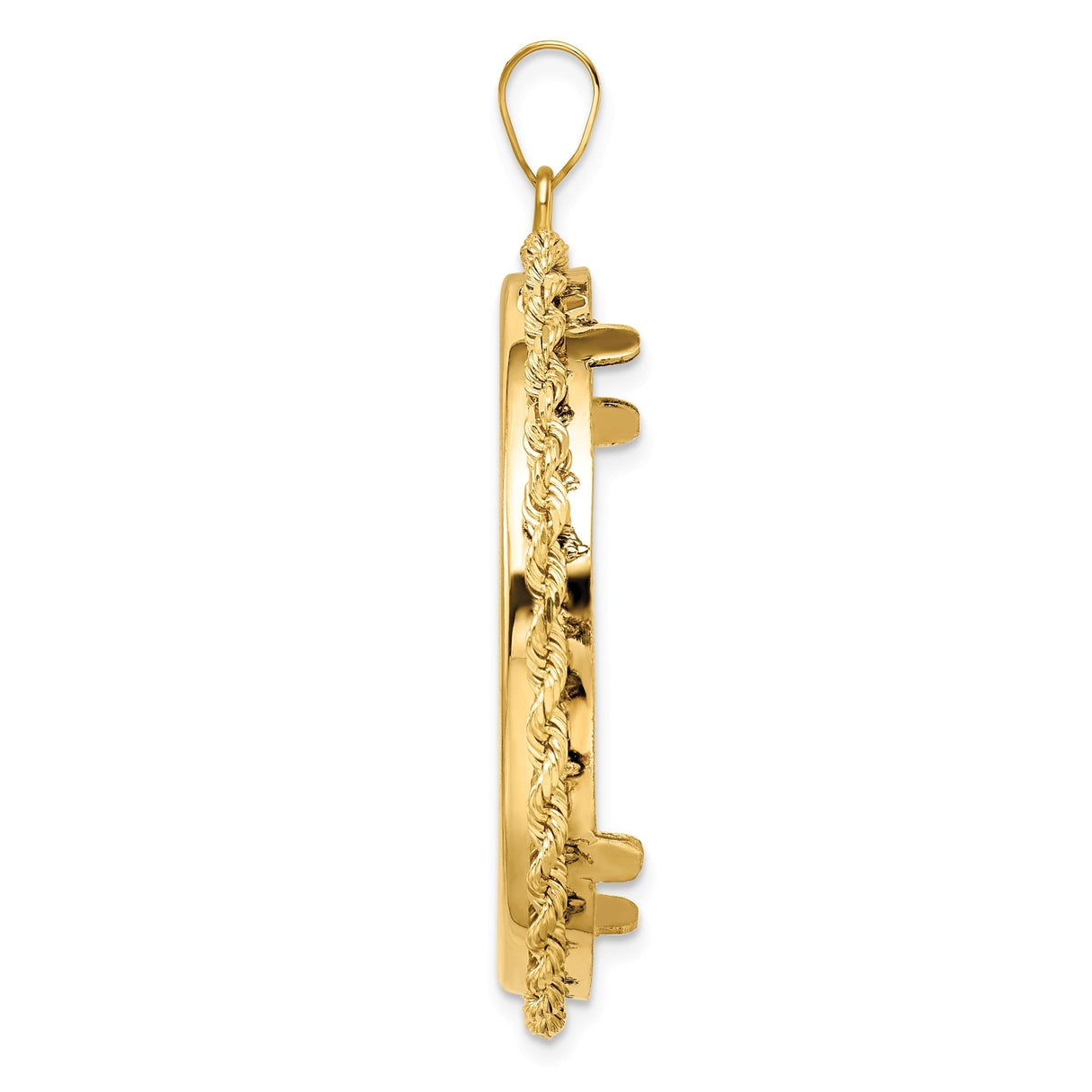 30 mm 14k Yellow Gold coin bezel for 30 mm Coin — alternate view