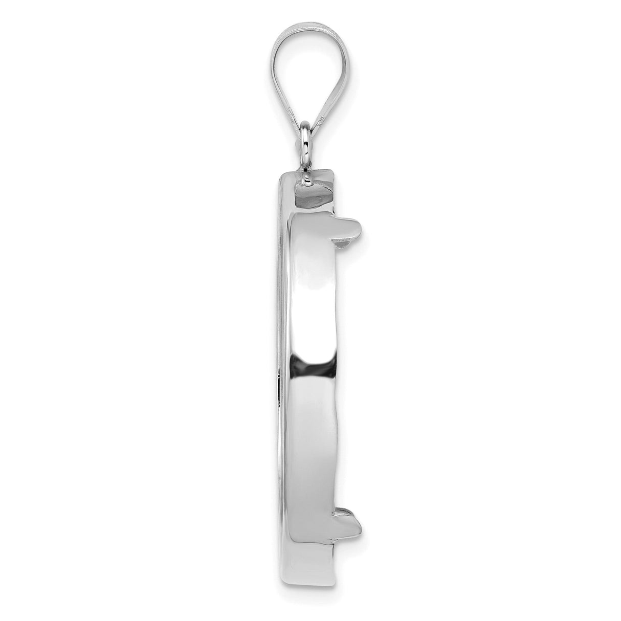 30 mm 14k White Gold coin bezel for 30 mm Coin — alternate view