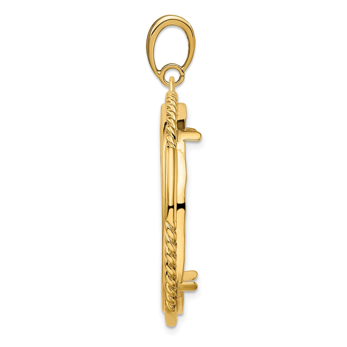 30 mm 14k Yellow Gold coin bezel for 30 mm Coin — alternate view