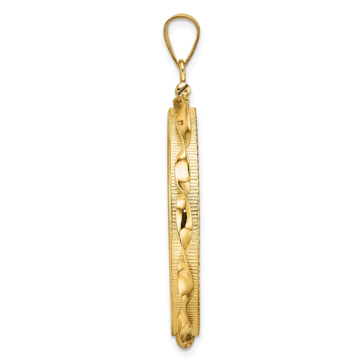 30 mm 14k Yellow Gold coin bezel for 30 mm Coin — alternate view