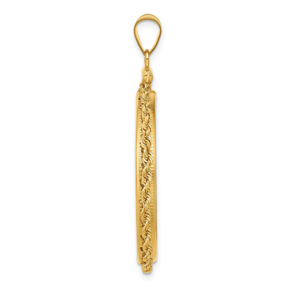 30 mm 14k Yellow Gold coin bezel for 30 mm Coin — alternate view