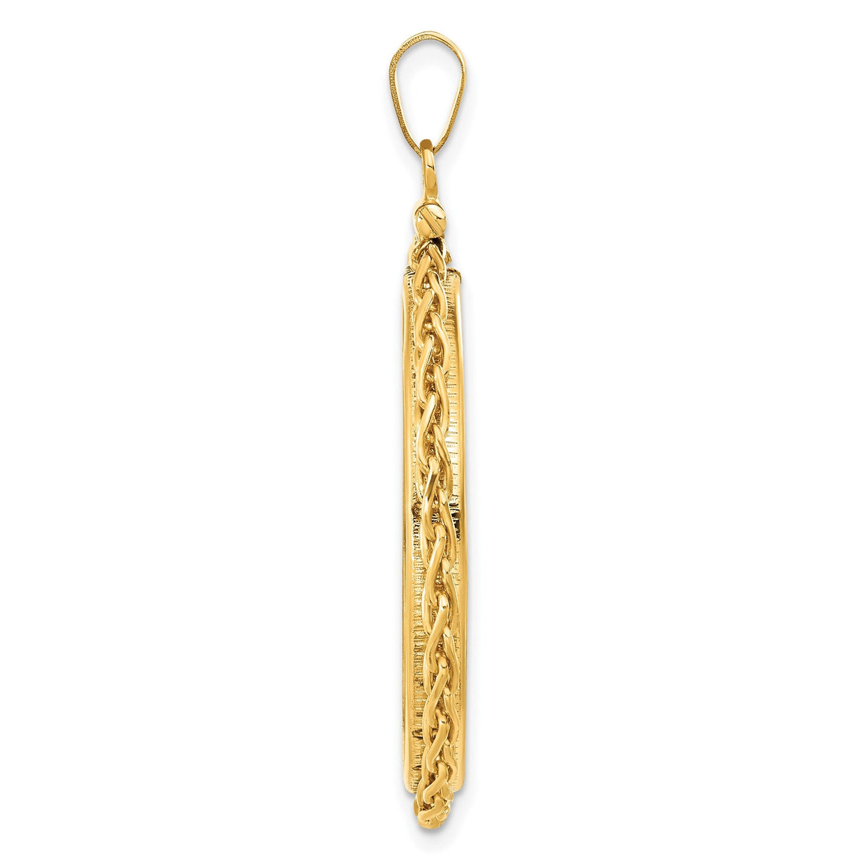 30 mm 14k Yellow Gold coin bezel for 30 mm Coin — alternate view