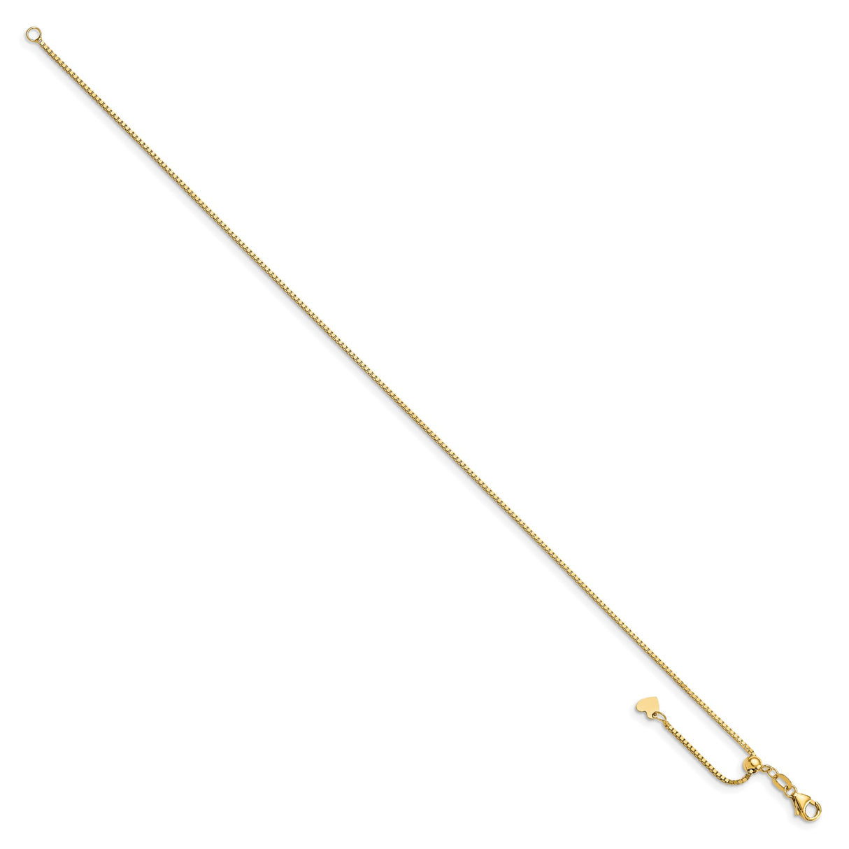 14K Yellow Gold 1 mm Box Chain Necklace, Polished