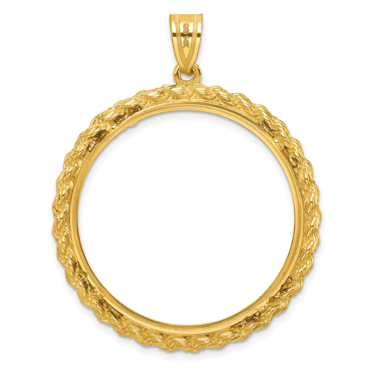 32 mm 14k Yellow Gold coin bezel for 32 mm Coin — additional image