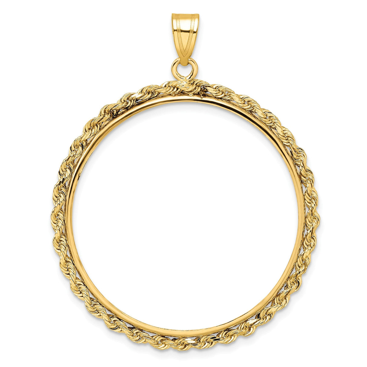 32 mm 14k Yellow Gold coin bezel for 32 mm Coin