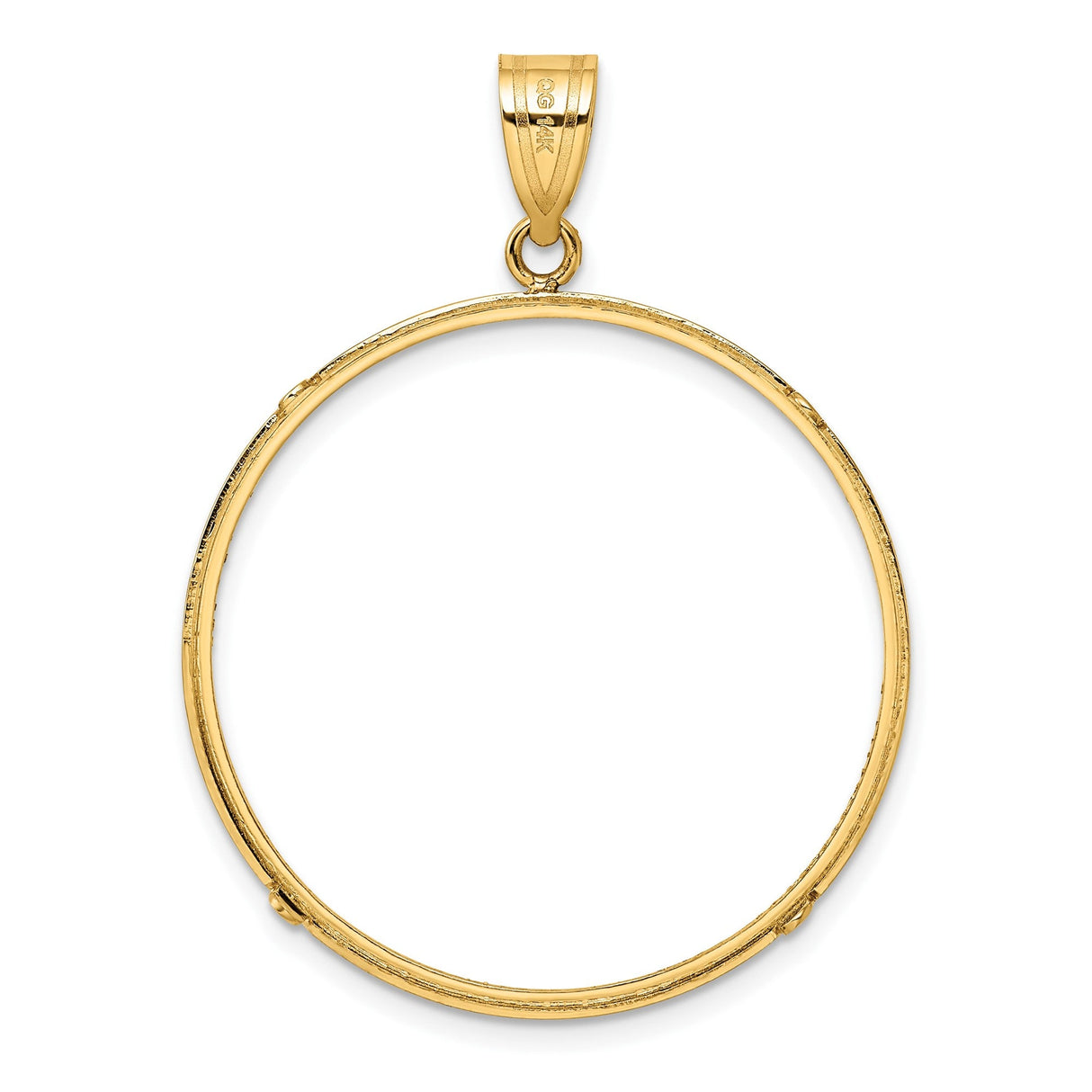 32 mm 14k Yellow Gold coin bezel for 32 mm Coin — additional image