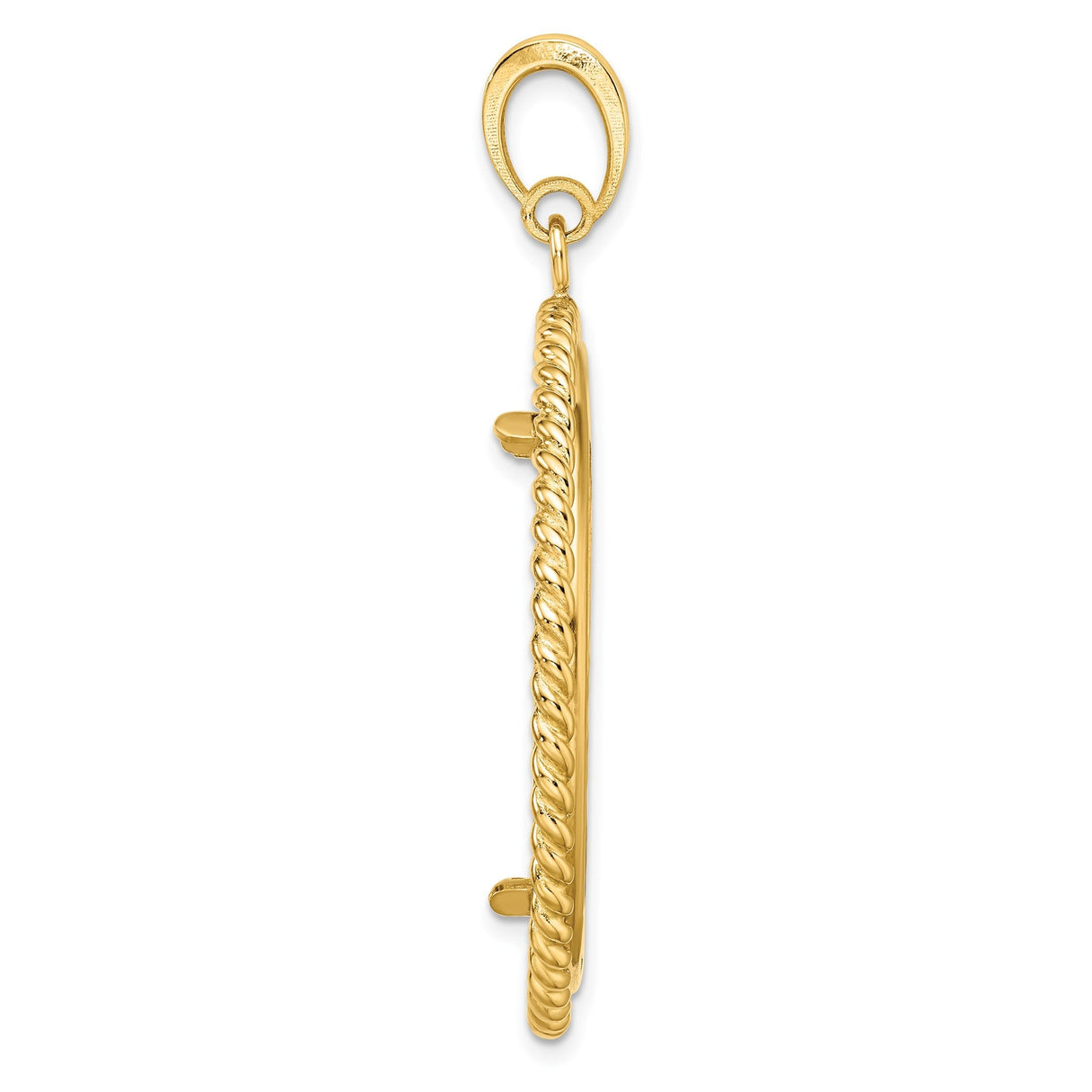32 mm 14k Yellow Gold coin bezel for 32 mm Coin — alternate view