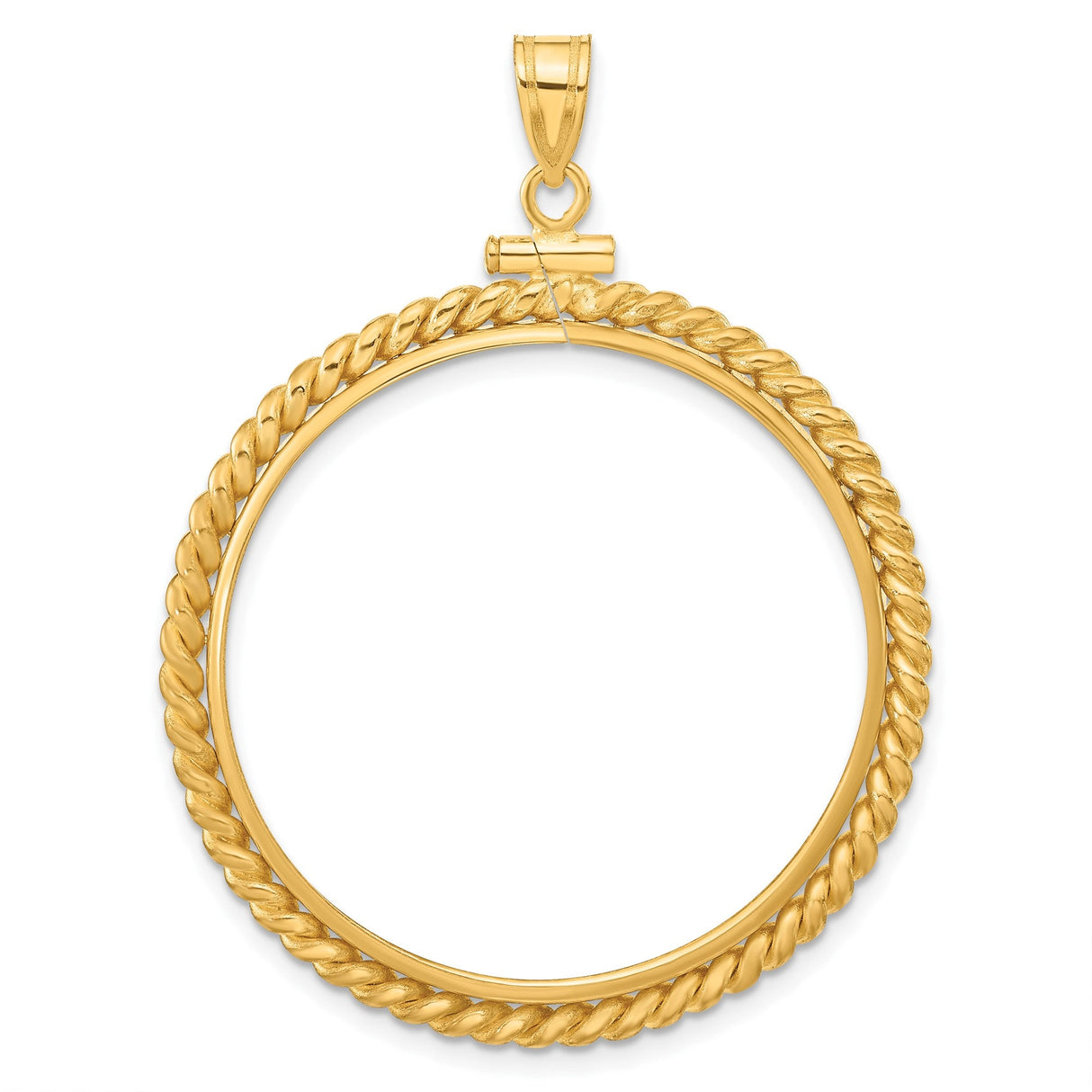 32 mm 14k Yellow Gold coin bezel for 32 mm Coin