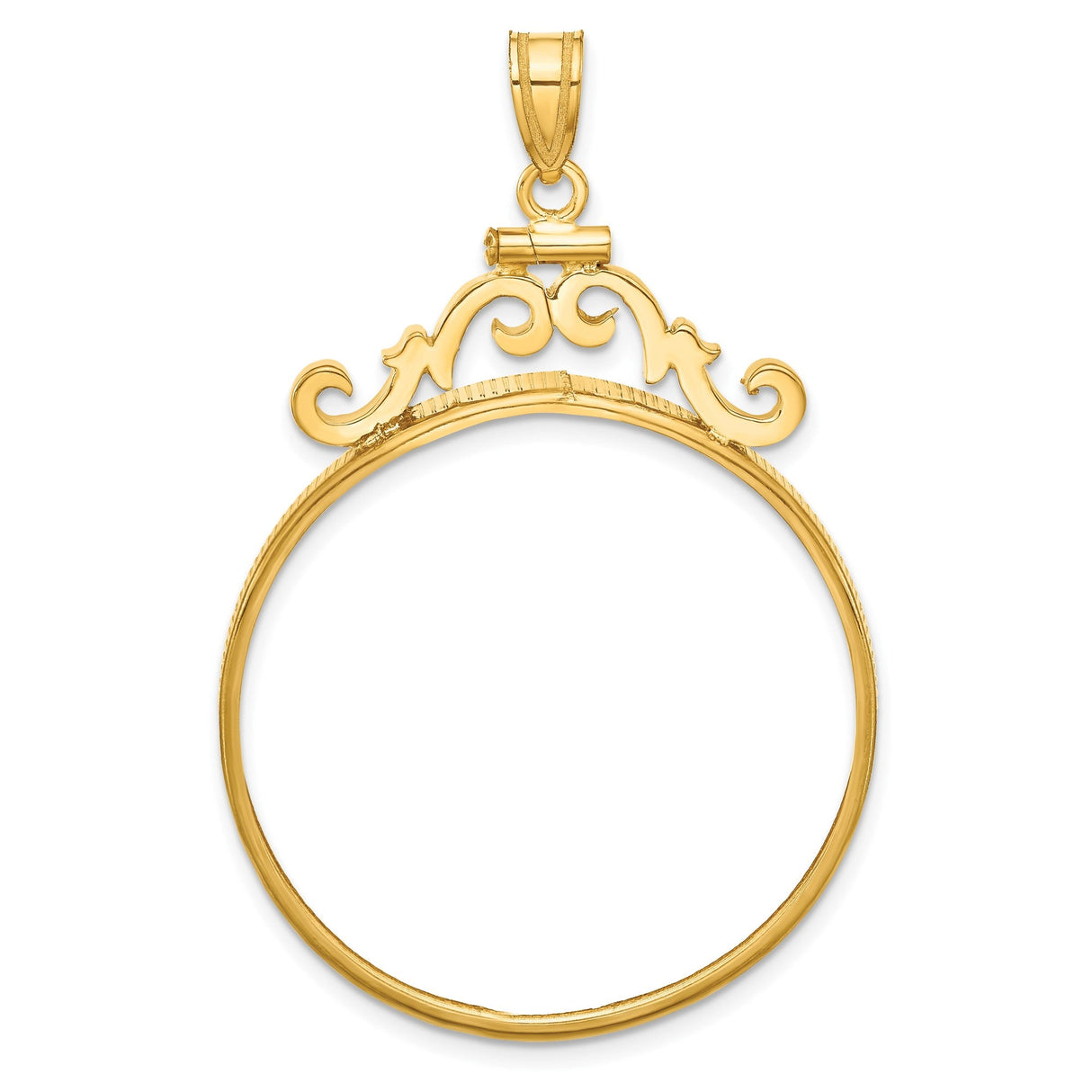 32 mm 14k Yellow Gold coin bezel for 32 mm Coin