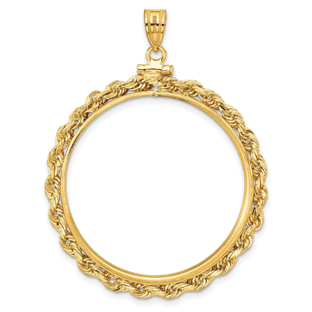 32 mm 14k Yellow Gold coin bezel for 32 mm Coin — additional image