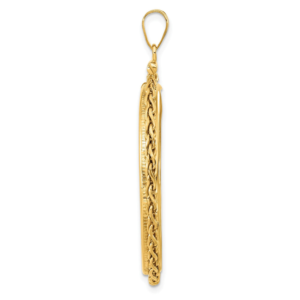 32 mm 14k Yellow Gold coin bezel for 32 mm Coin — alternate view
