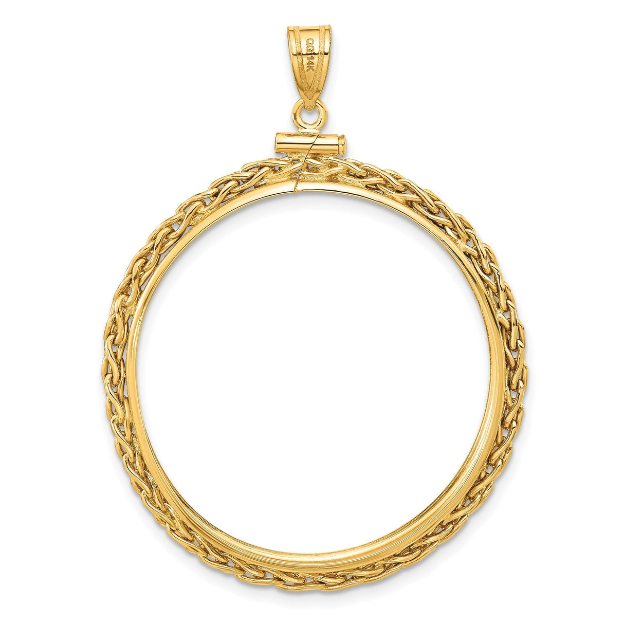 32 mm 14k Yellow Gold coin bezel for 32 mm Coin — additional image
