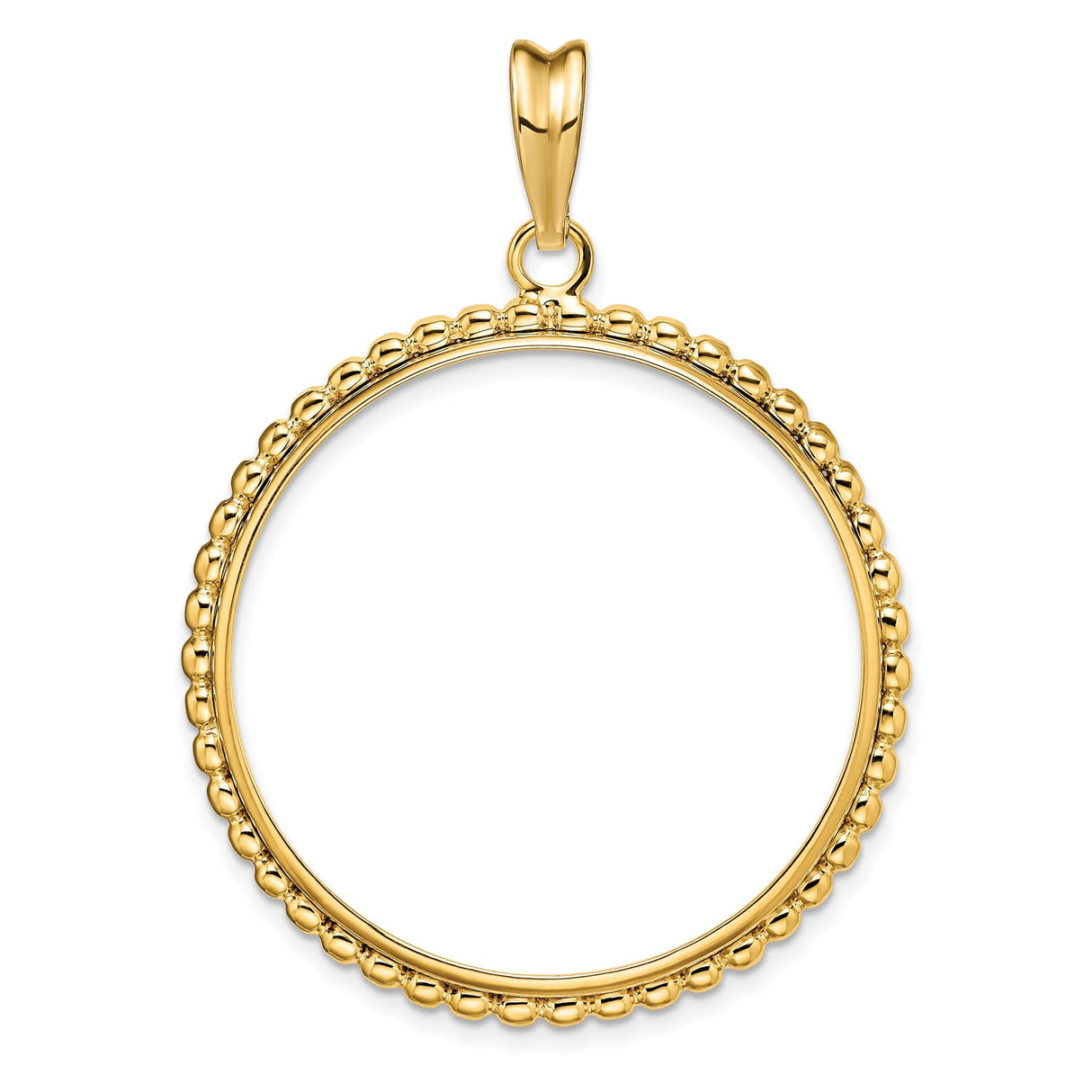 33 mm 14k Yellow Gold coin bezel for 32.7 mm Coin