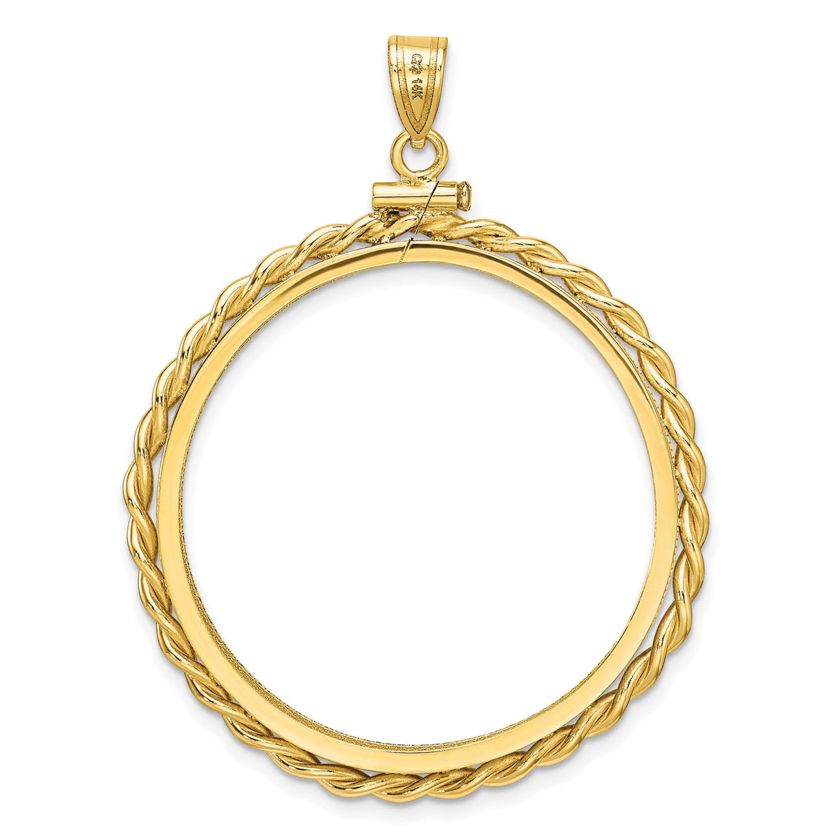 33 mm 14k Yellow Gold coin bezel for 32.7 mm Coin — additional image