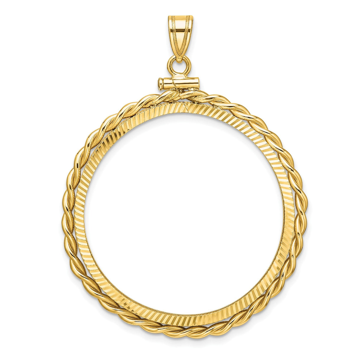 33 mm 14k Yellow Gold coin bezel for 32.7 mm Coin