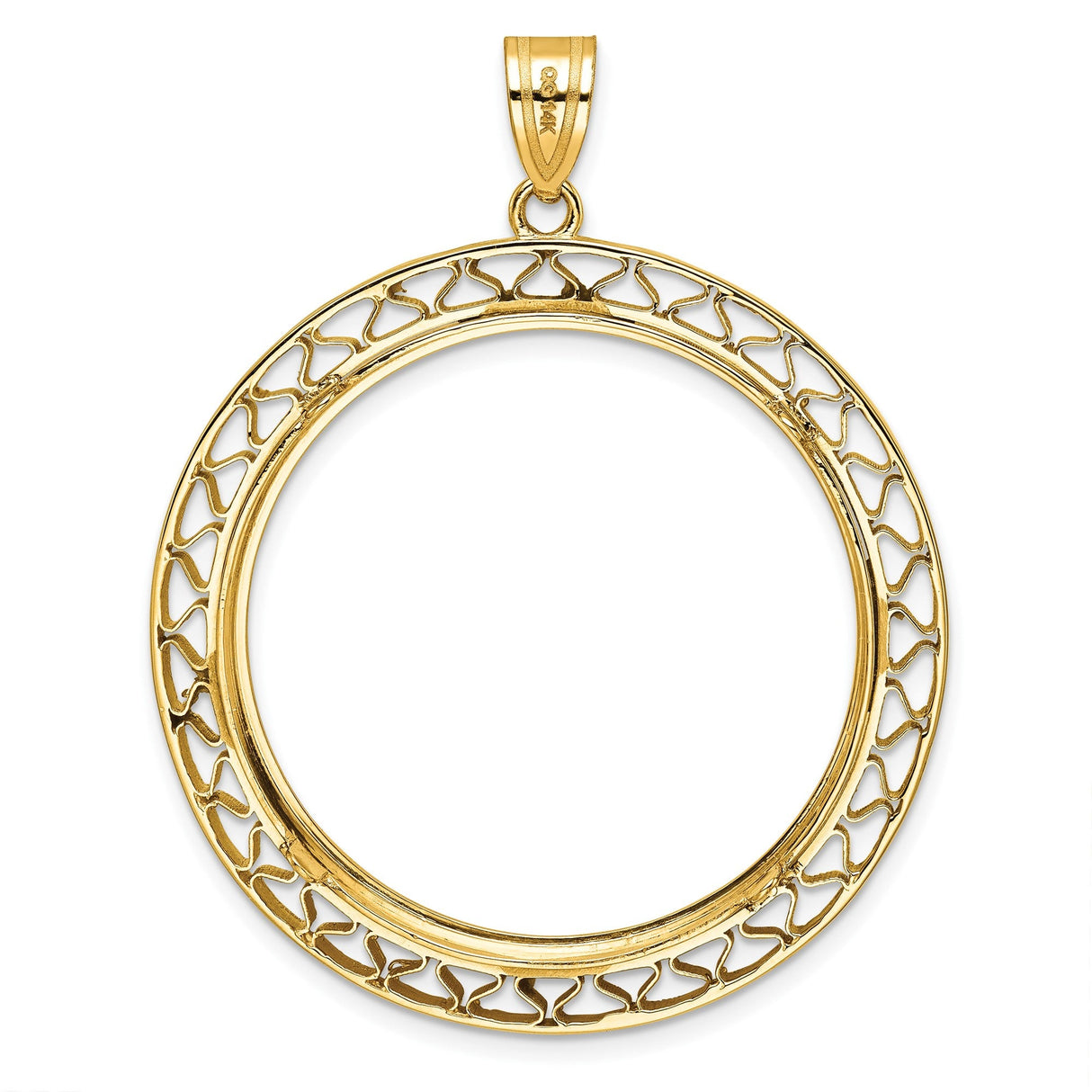 33 mm 14k Yellow Gold coin bezel for 32.7 mm Coin — additional image