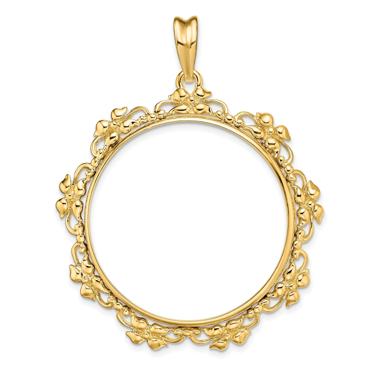 33 mm 14k Yellow Gold coin bezel for 32.7 mm Coin