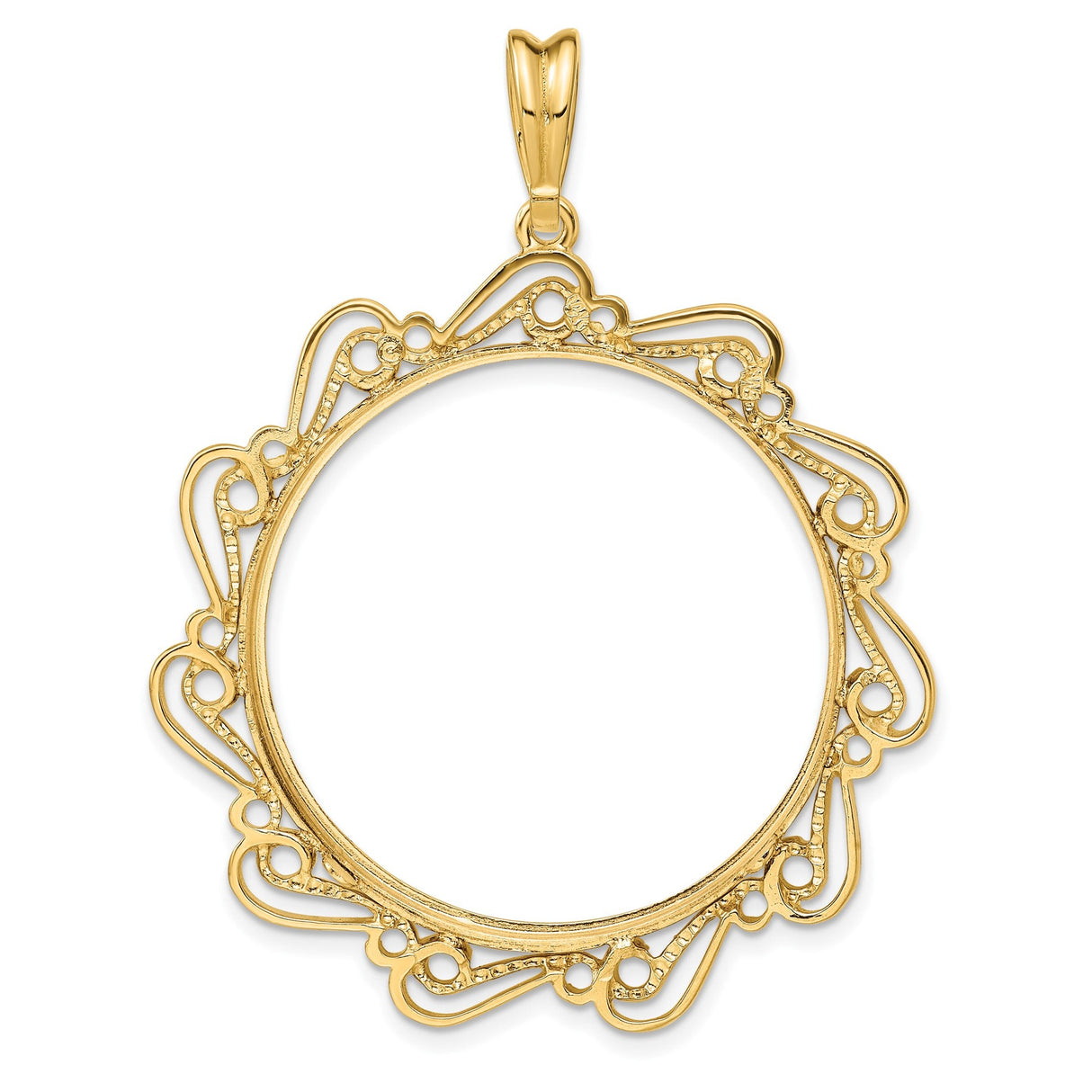 33 mm 14k Yellow Gold coin bezel for 32.7 mm Coin — additional image
