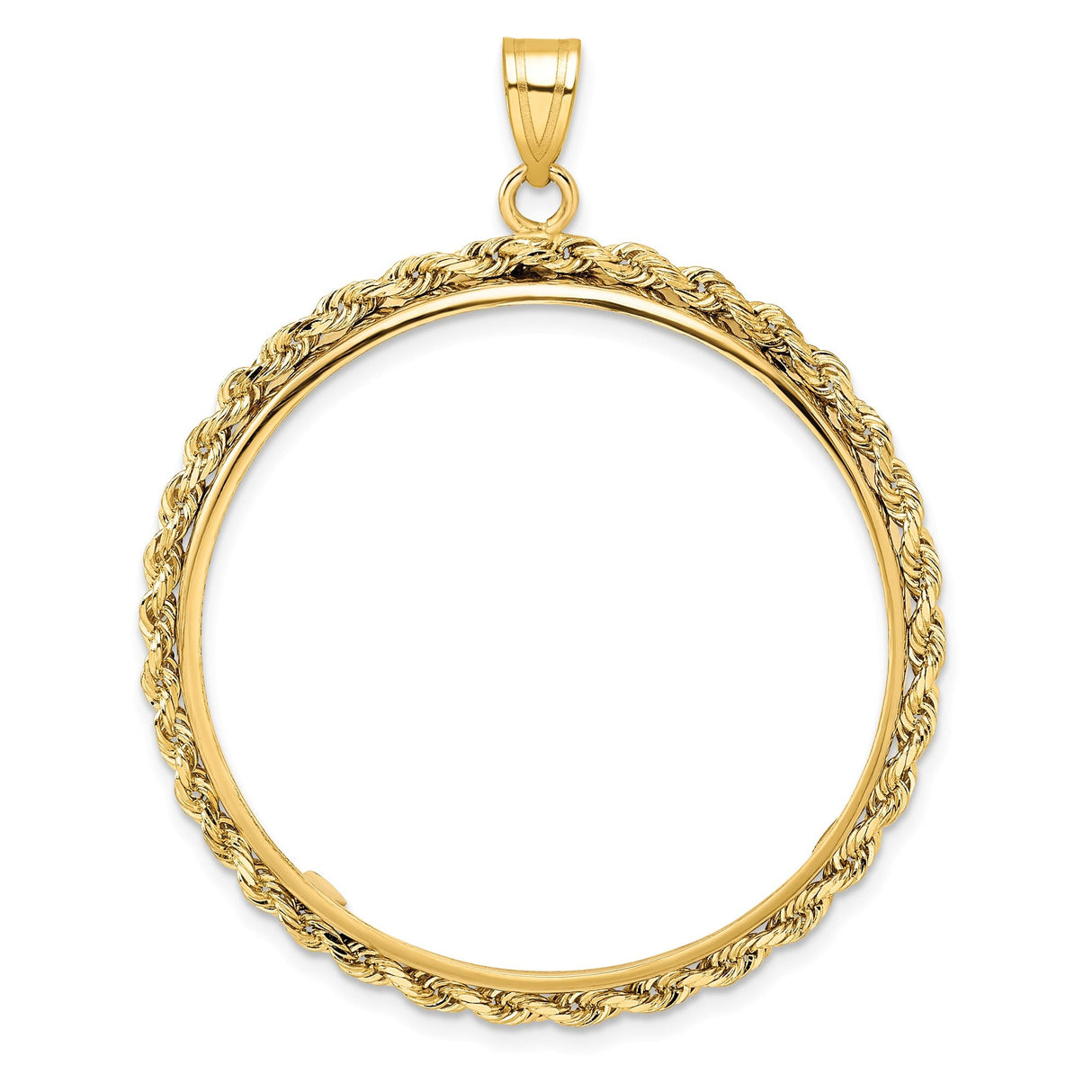 33 mm 10k Yellow Gold coin bezel for 32.7 mm Coin