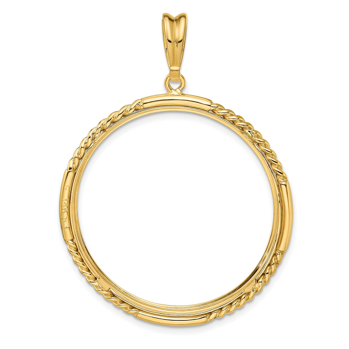 33 mm 14k Yellow Gold coin bezel for 32.7 mm Coin — additional image