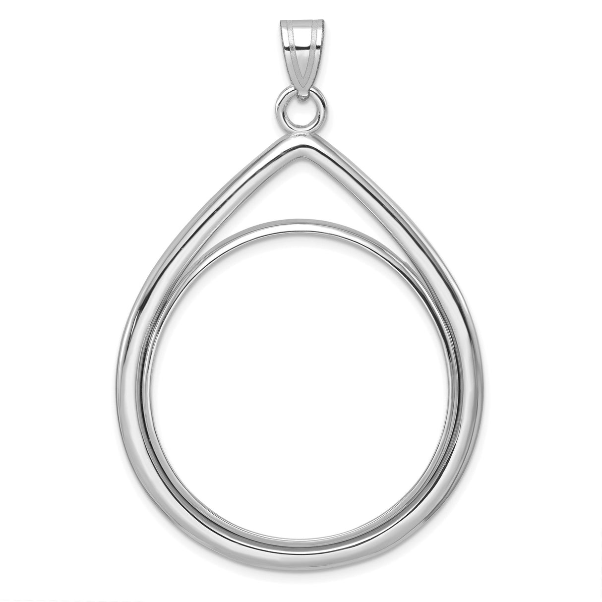 33 mm 14k White Gold coin bezel for 32.7 mm Coin