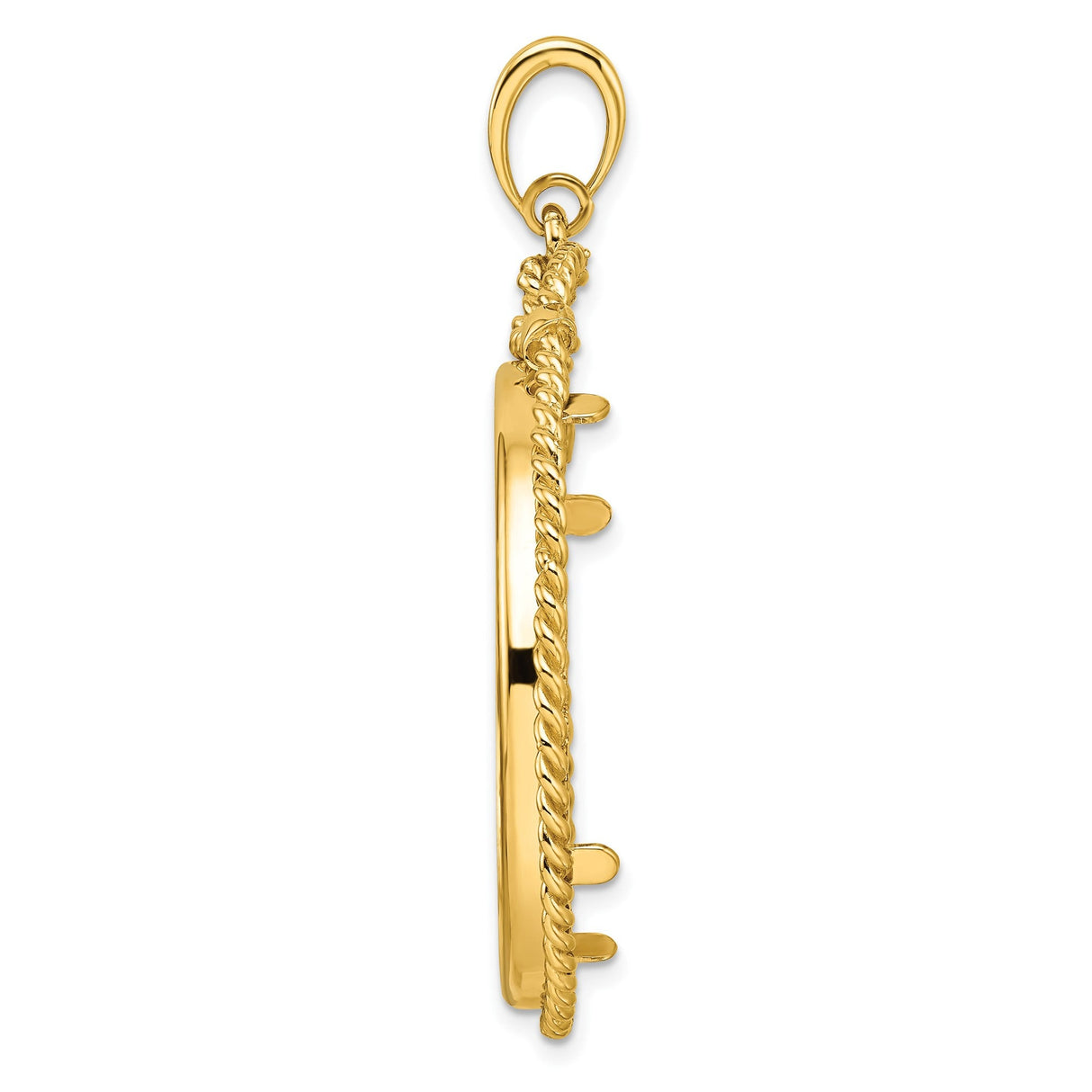 33 mm 14k Yellow Gold coin bezel for 32.7 mm Coin — alternate view