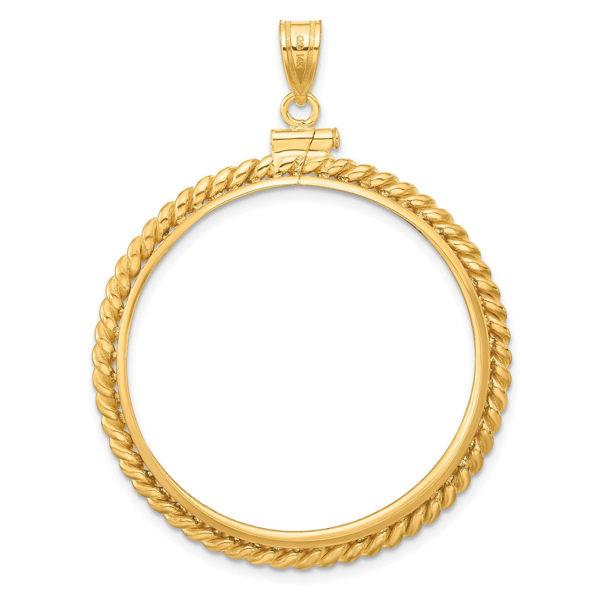 33 mm 14k Yellow Gold coin bezel for 32.7 mm Coin — additional image