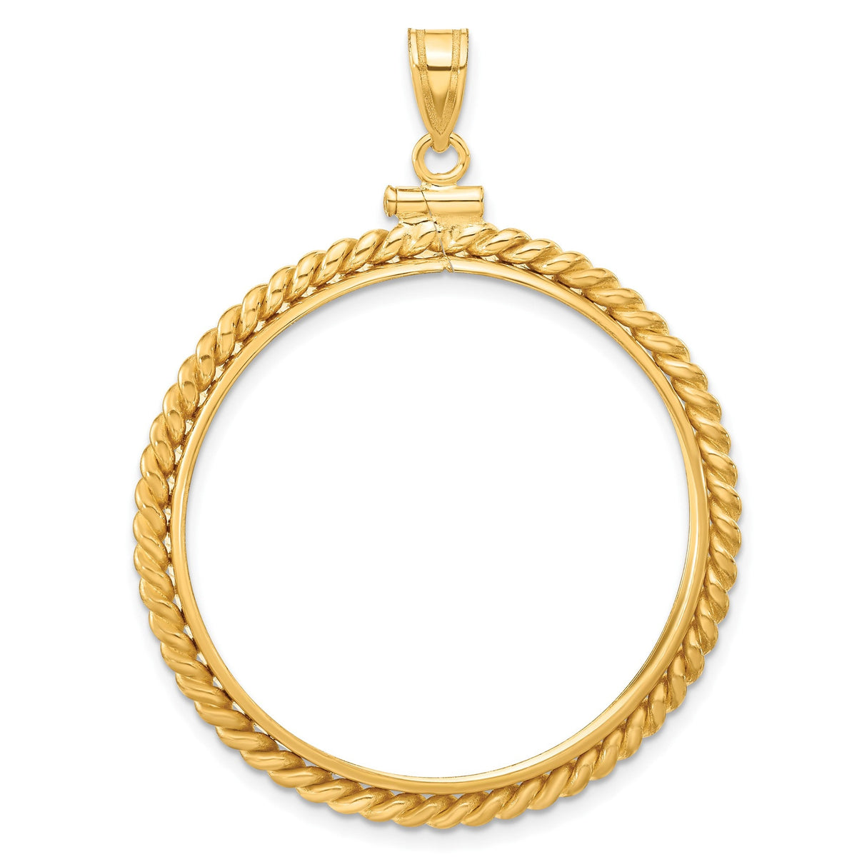 33 mm 14k Yellow Gold coin bezel for 32.7 mm Coin