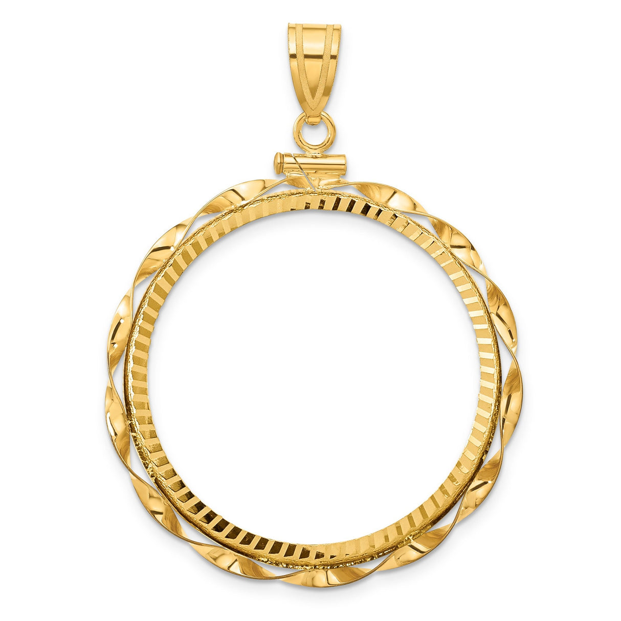 33 mm 14k Yellow Gold coin bezel for 32.7 mm Coin