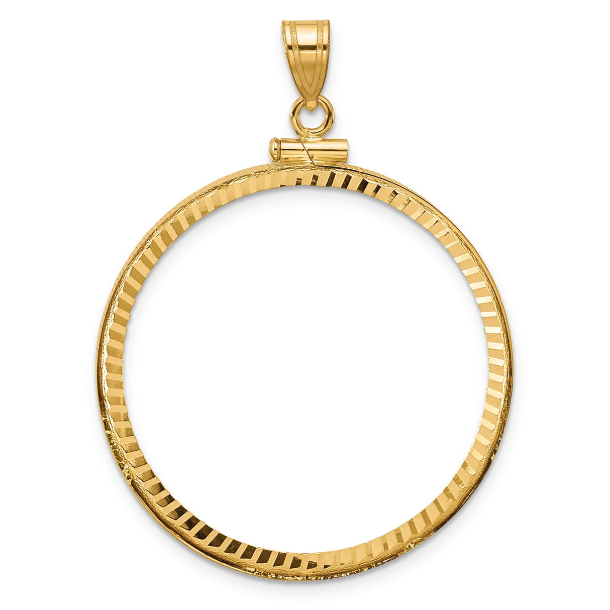 33 mm 14k Yellow Gold coin bezel for 32.7 mm Coin