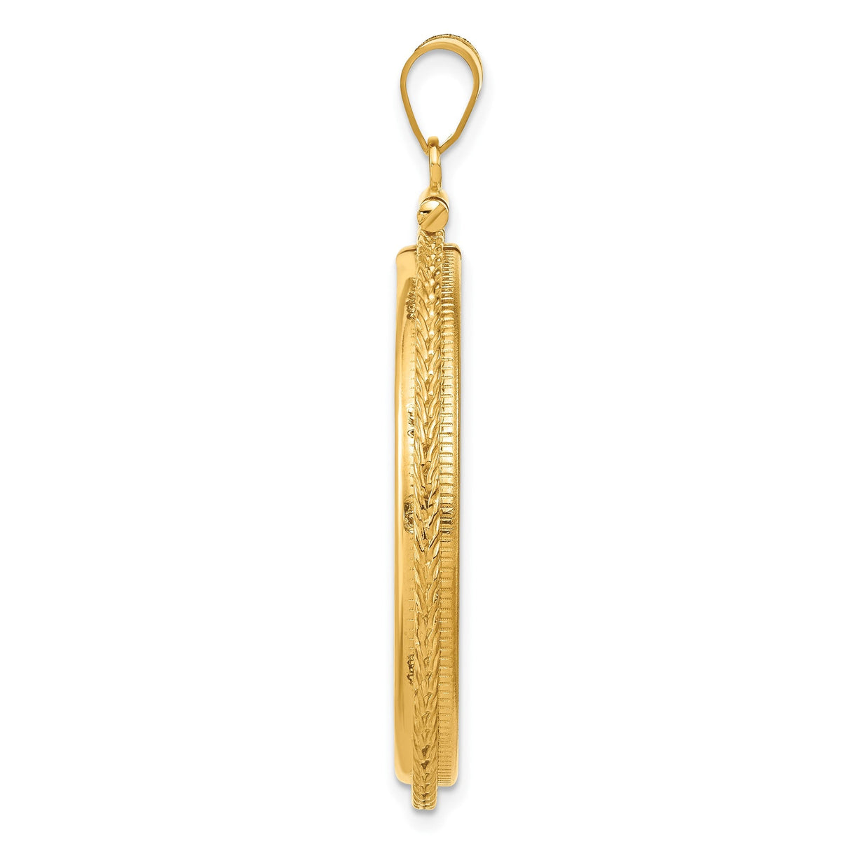 33 mm 14k Yellow Gold coin bezel for 32.7 mm Coin — alternate view