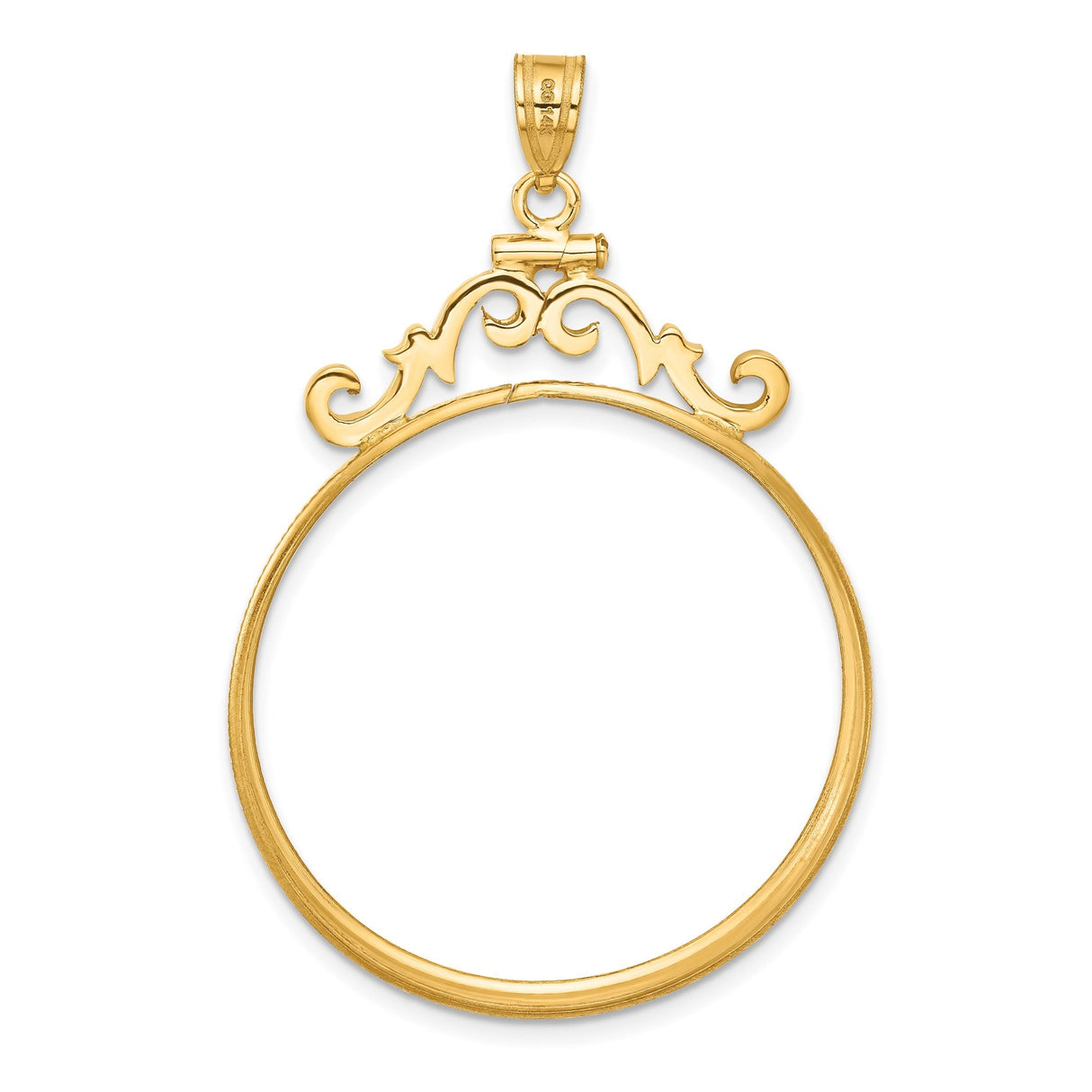 33 mm 14k Yellow Gold coin bezel for 32.7 mm Coin — additional image